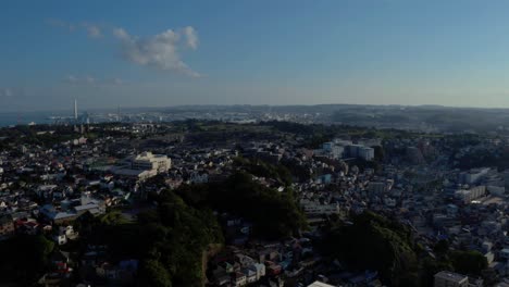 the aerial view of yokohama