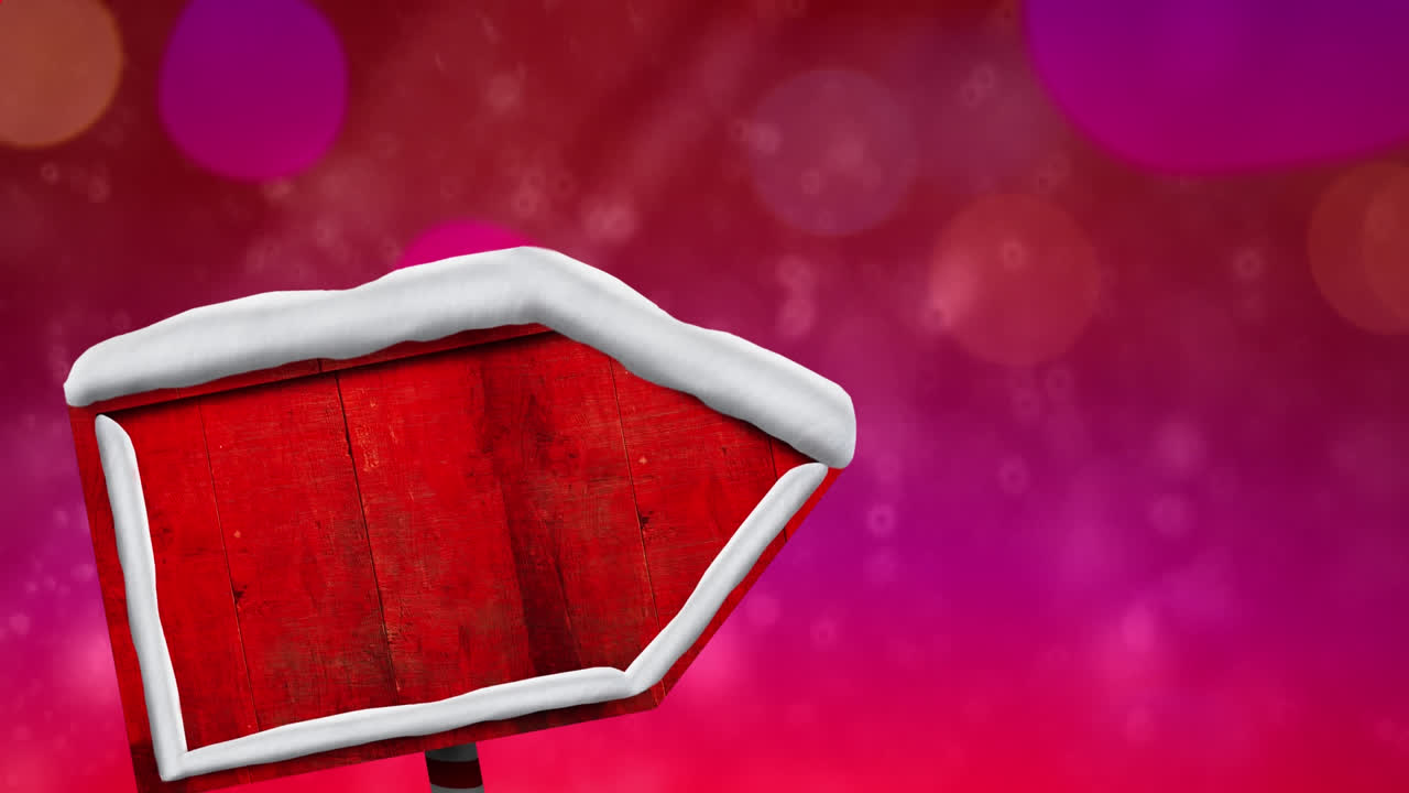 diseños decorativos rojos sobre carteles de madera roja contra manchas de luz en fondo rosa