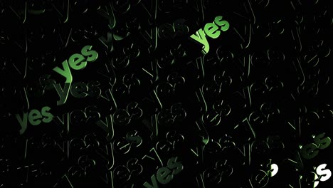 abstract pattern of the word "yes"