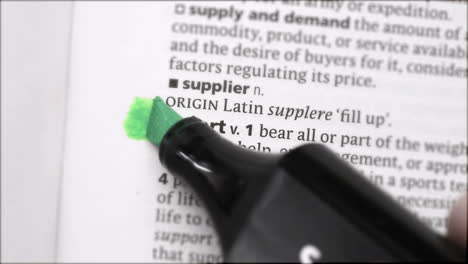 Support highlighted in green