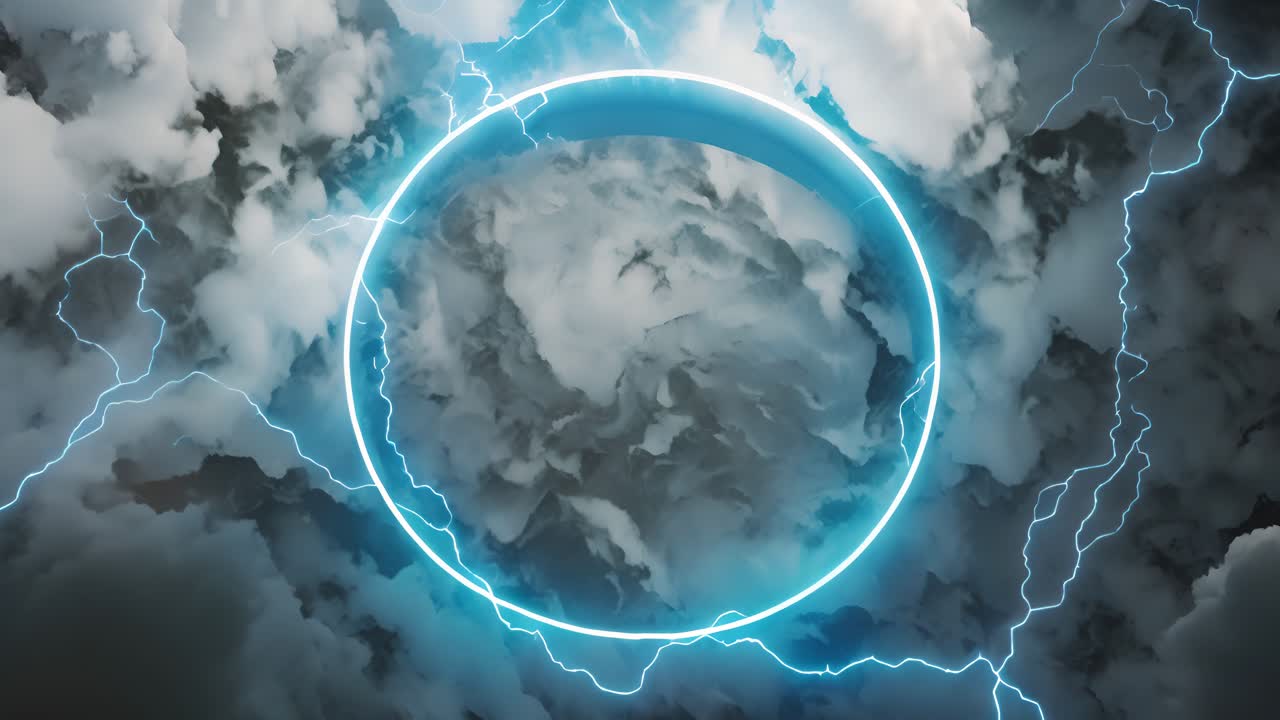 fondo de marco de círculo de neón abstracto