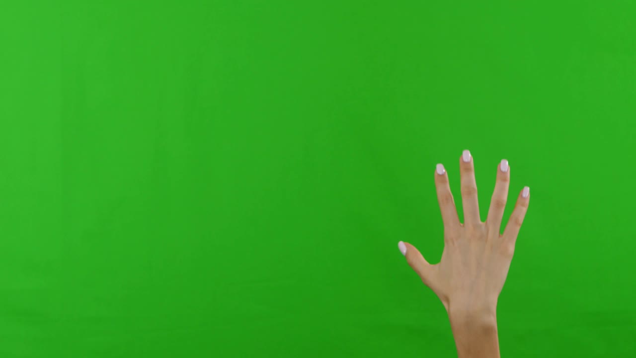 conjunto de diferentes gestos femeninos de agarrar y poner la mano