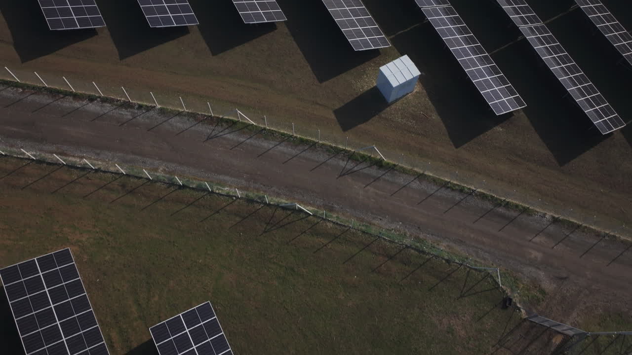 Aerial View of Solar Panel Farm