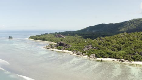 Aerial:-Tropical-Seychelles-Island-and-Beautiful-Beaches-on-Sunny-Day