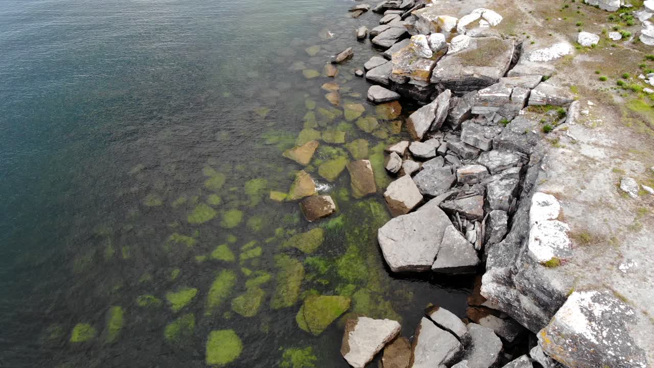 Vista aerea sulla costa frastagliata della Riserva Naturale di Asunden, Svezia