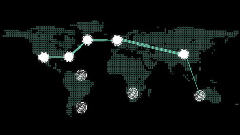 el tema de las conexiones globales en verde y negro