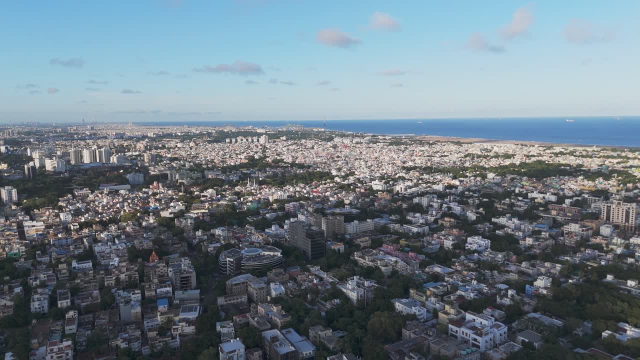 해안 도시 의 공중 사진
