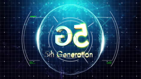 animación de escaneo de alcance sobre texto de 5g