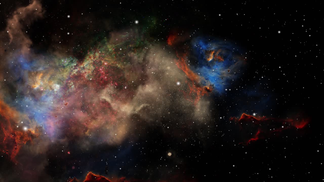 animación de nebulosa en el universo
