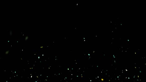 colorful confetti on black background