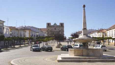vila vicosa main street in alentejo, portugal
