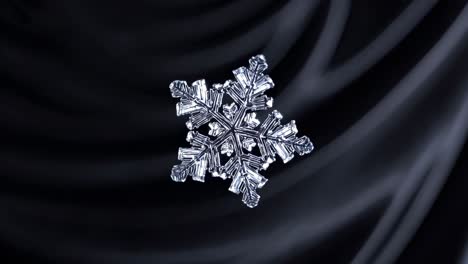 detailed snowflake on dark background