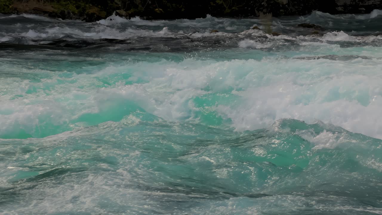 Flot natur ved en bjergflod i Norge. Lovatnet-søen (også kaldet Loenvatnet) er en sø i Stryn kommune i Vestland fylke, Norge.