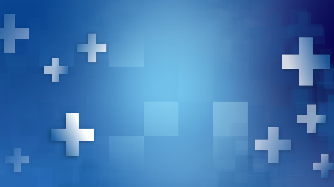 Abstract Blue Background with Plus Symbols