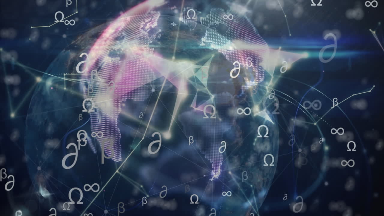 전 세계에 걸쳐 다양한 데이터 처리의 애니메이션