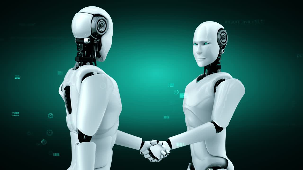 robot futurista inteligencia artificial humanoide ai programación codificación