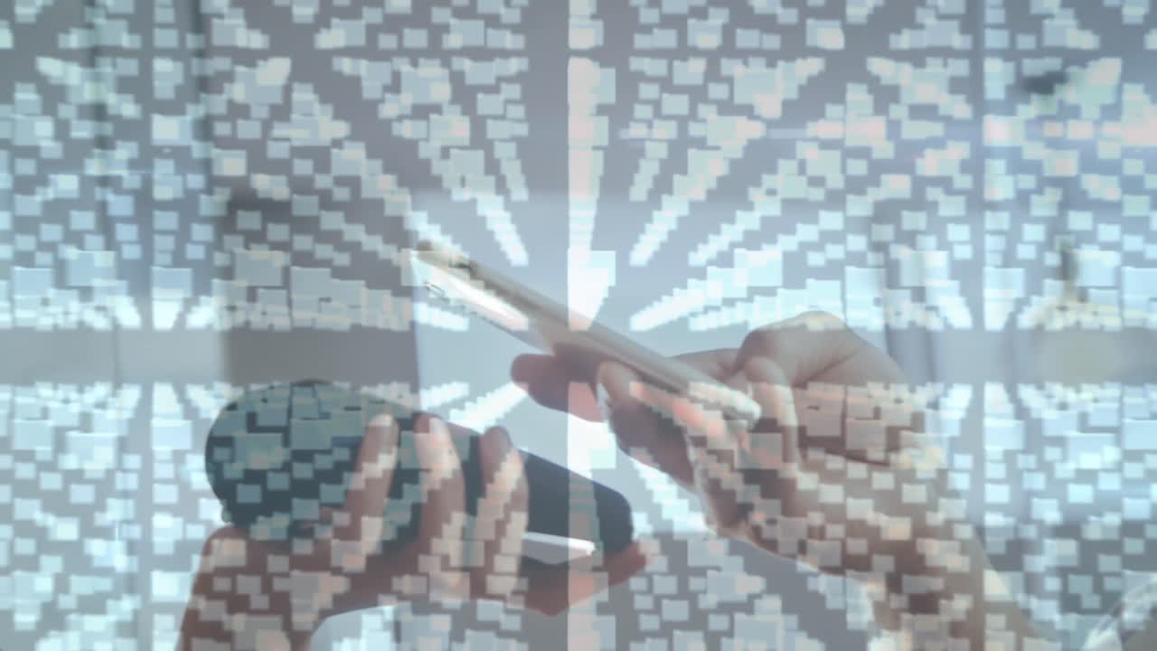 결제 터미널을 사용하는 사람들에 대한 네트워크 보안  ⁇ 락의 애니메이션