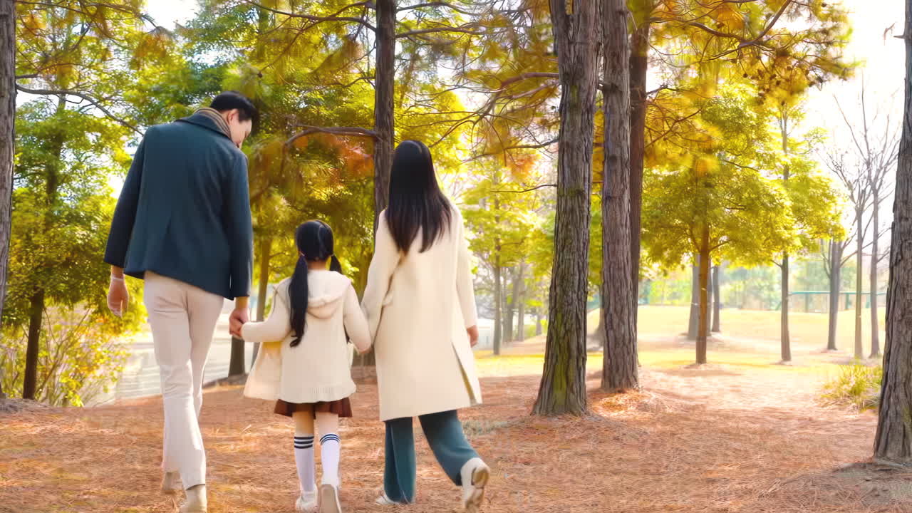 야외에서 행복한 가족, 공원에서 피크닉, 목적지의 개념, 가족 여행 및 여름 휴가 또는 휴가