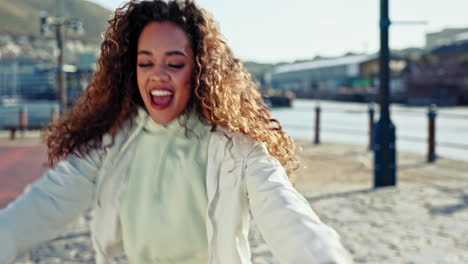 Dancing,-hip-hop-and-portrait-of-woman-dancer