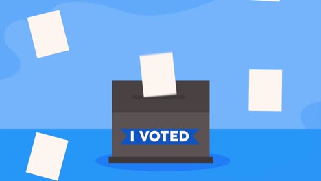 i voted lettering in urn
