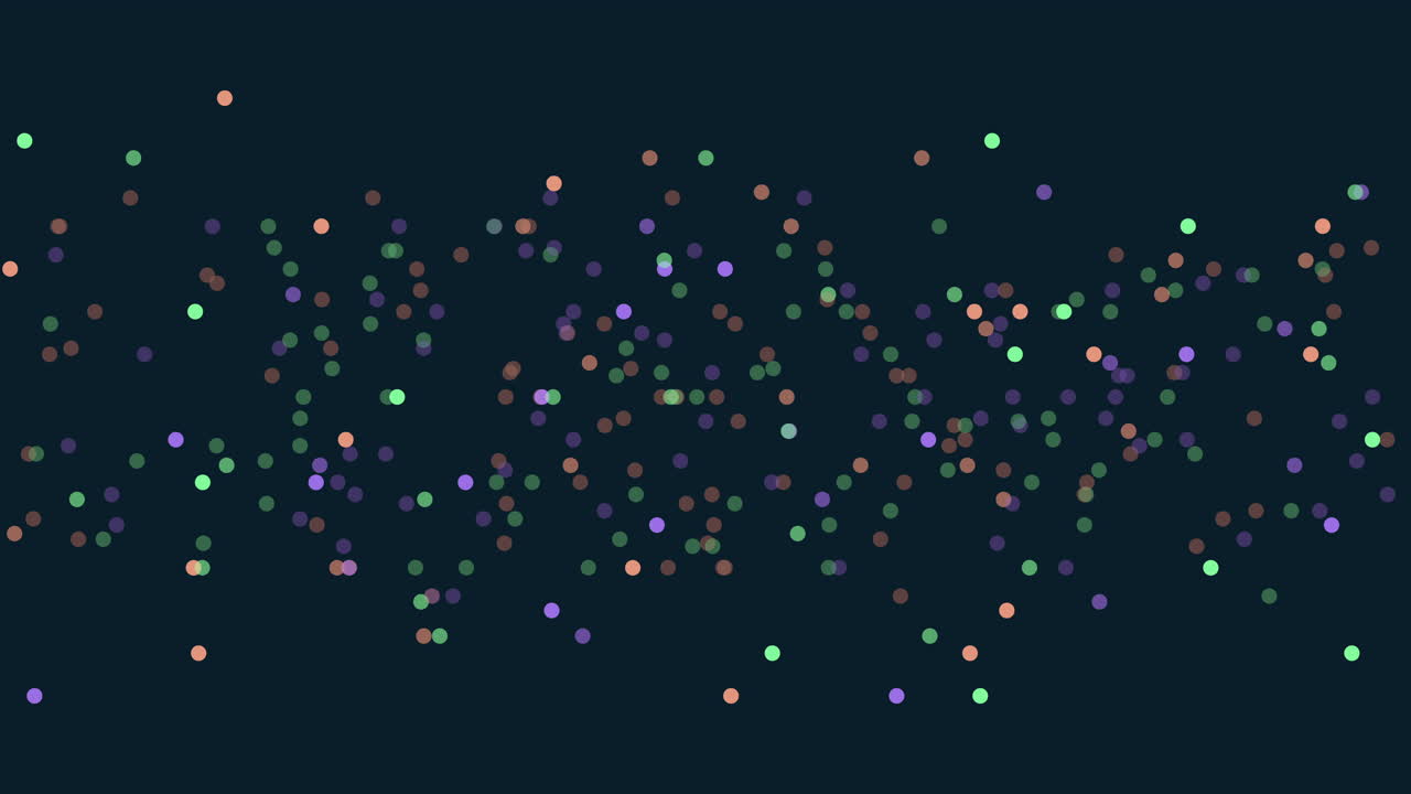 Vibrant grid of colorful dots on dark background