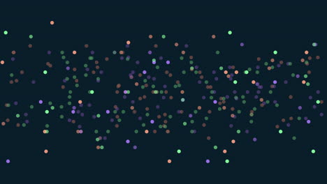 vibrant grid of colorful dots on dark background