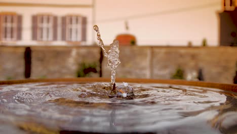 Detailaufnahme-Eines-Wasserspeier-Brunnenschwalls