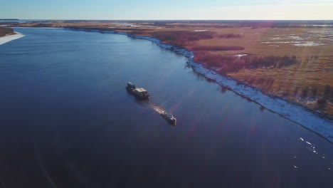 river transport in winter