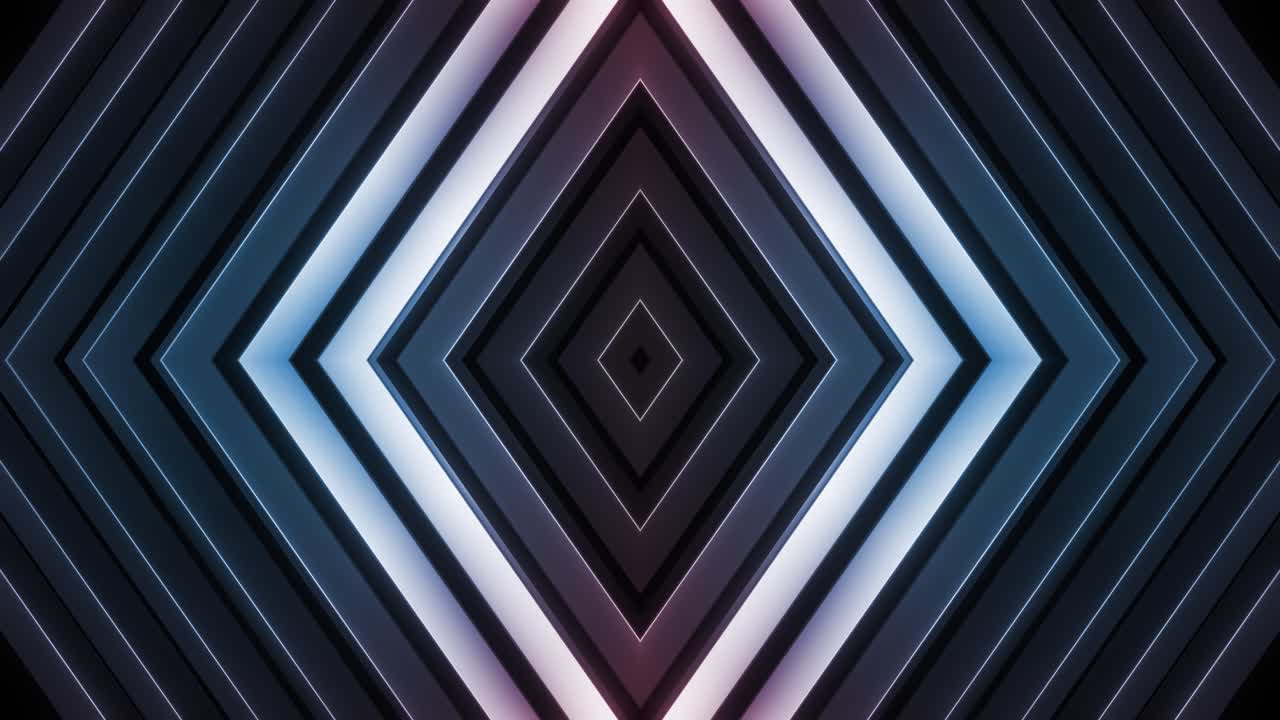 Abstract Geometric Neon Light Pattern Background