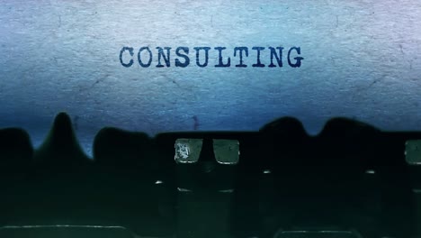 imagen de la máquina de escribir de la consultoría