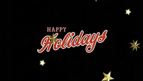 Animation-of-christmas-greetings-text-and-decorations-on-black-background
