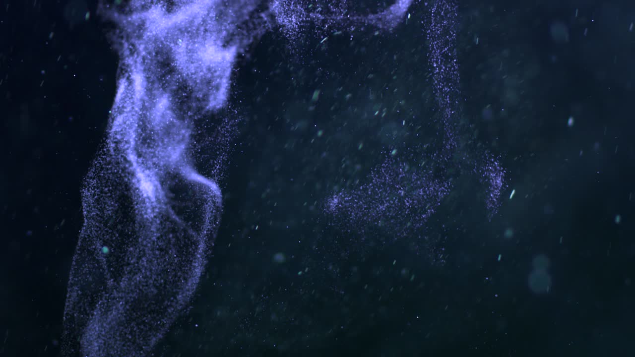 Colorful Glitter and smoke dust particles