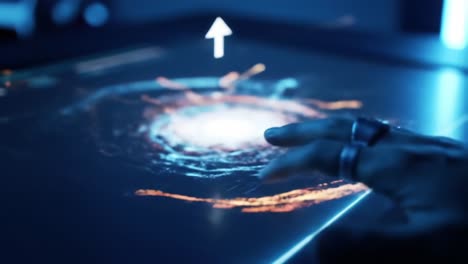 interactive visual exploration of a cosmic phenomenon: engaging with a holographic display of a spiral galaxy through touch and gesture control