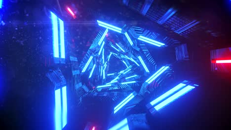 animación de luces brillantes azules que se mueven en movimiento hipnótico