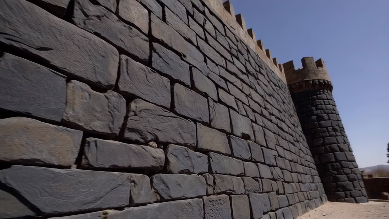 Ancient Stone Fortress Wall