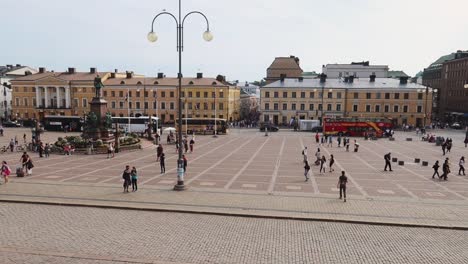 panoramic view of the senate square from up the stairs during summer