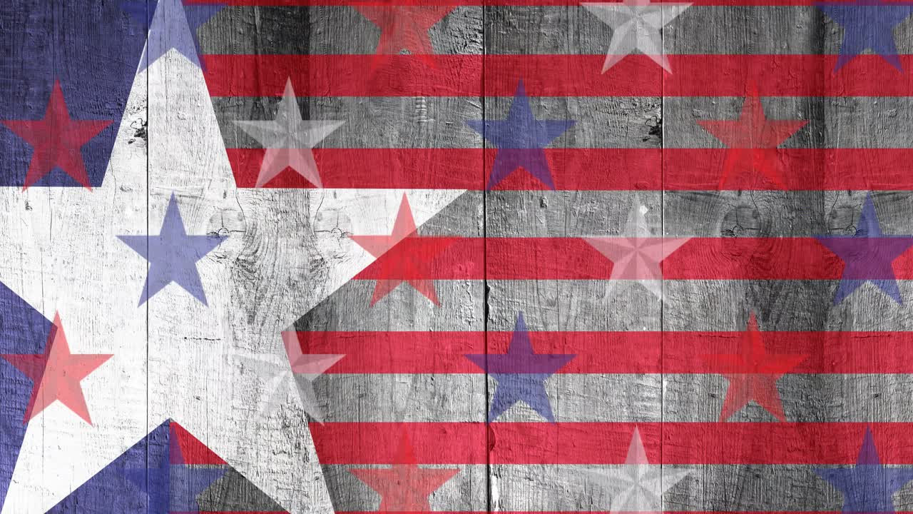 미국  ⁇ 발 패턴 위에 움직이는 별들의 애니메이션