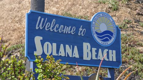 solana beach california public welcome sign