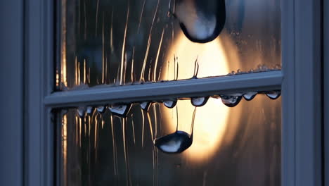 rainy night window