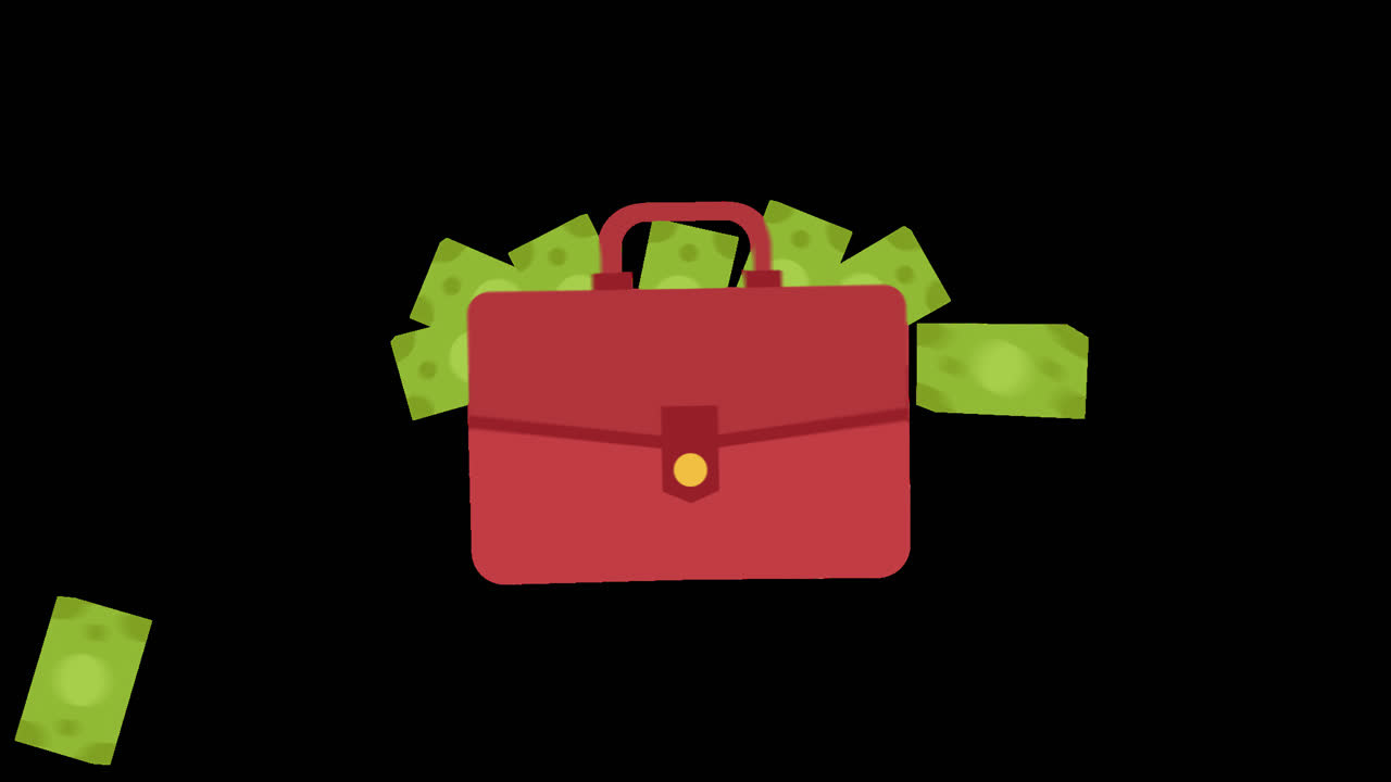 dinero en un maletín