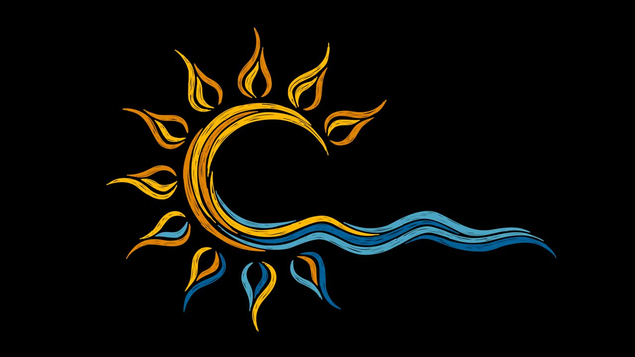 símbolo del sol y el mar.