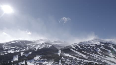 Aerial-Footage-of-Silverthorne-Forest-and-Rocky-Mountains,-Colorado