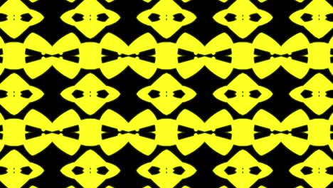 fondo de patrón geometrico sin costuras amarillo abstracto. rayas abstractas bucle de caleidoscopio. rápido psicodélico colorido kaleidoscopio vj fondo. discoteca fondo de movimiento abstracto. efecto caleidoscope