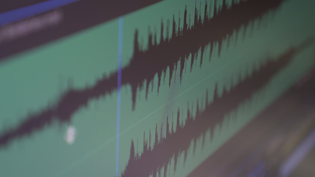 타임라인 편집기에서 4k 비디오 사운드 웨이브 플레이어