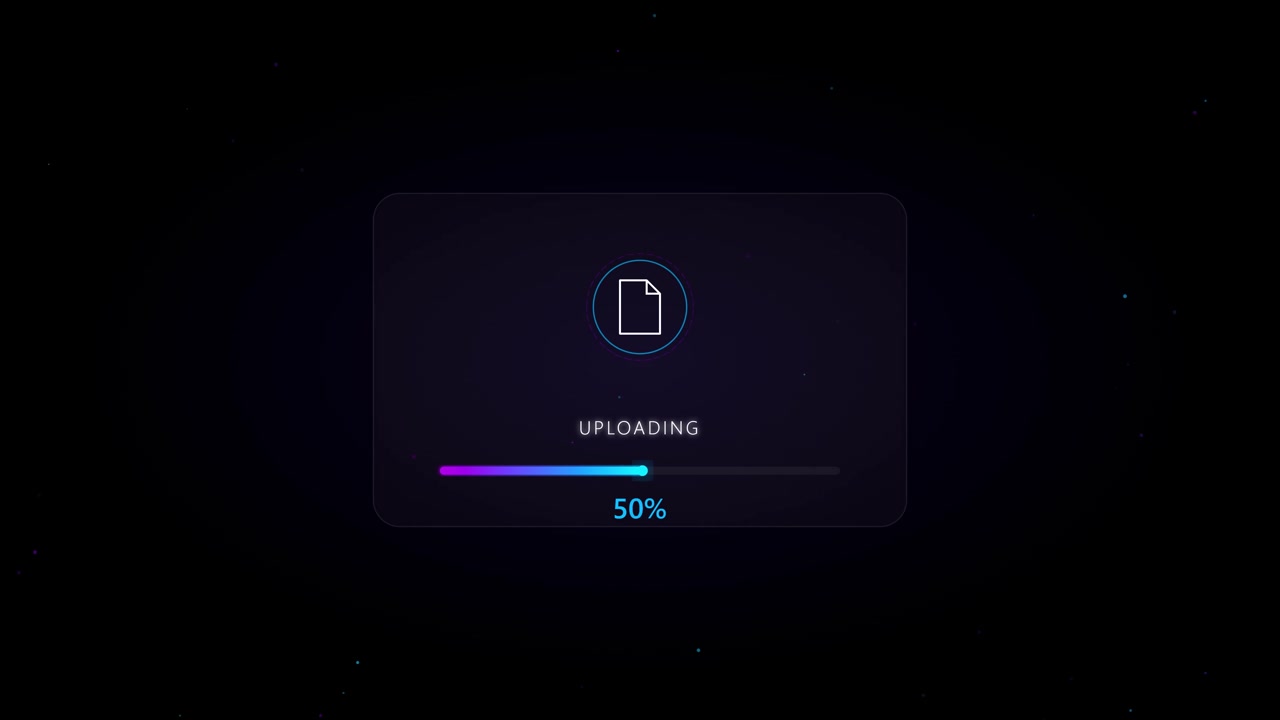 Digital File Upload Progress Bar Animation