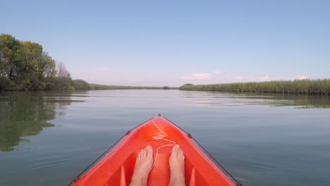 kayaking on small rivers in italy