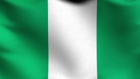 seamless loop 4k vdo. nigeria national flag blowing in the wind isolated. official patriotic abstract design. 3d rendering illustration of waving sign symbol.