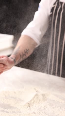 chef preparing dough