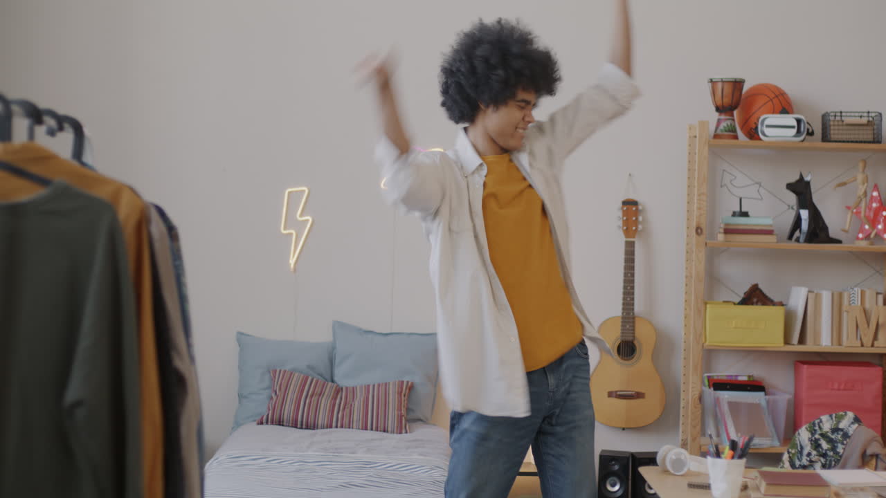 Teen Dancing in Bedroom