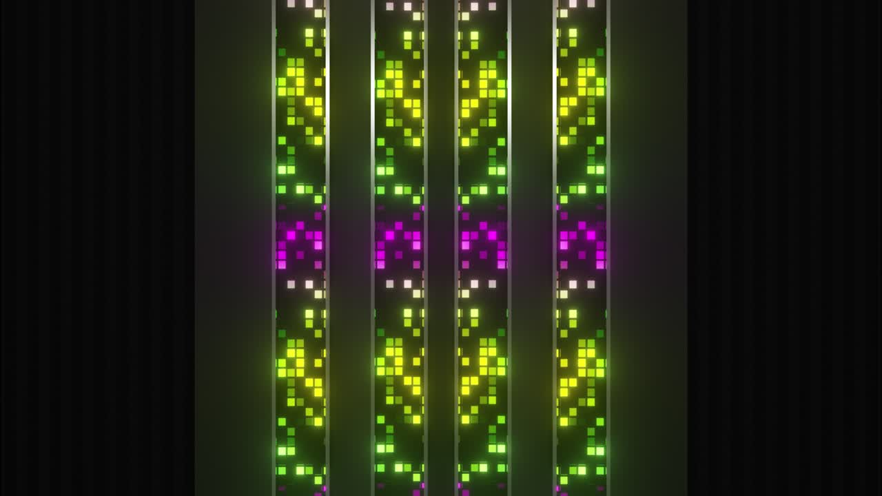 Colorful Pixelated Vertical Stripes